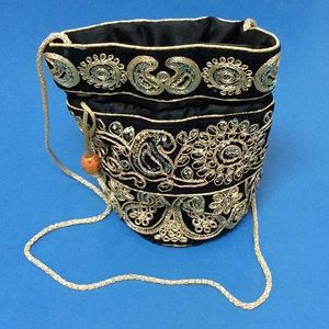 Black Clutch Indian Bag